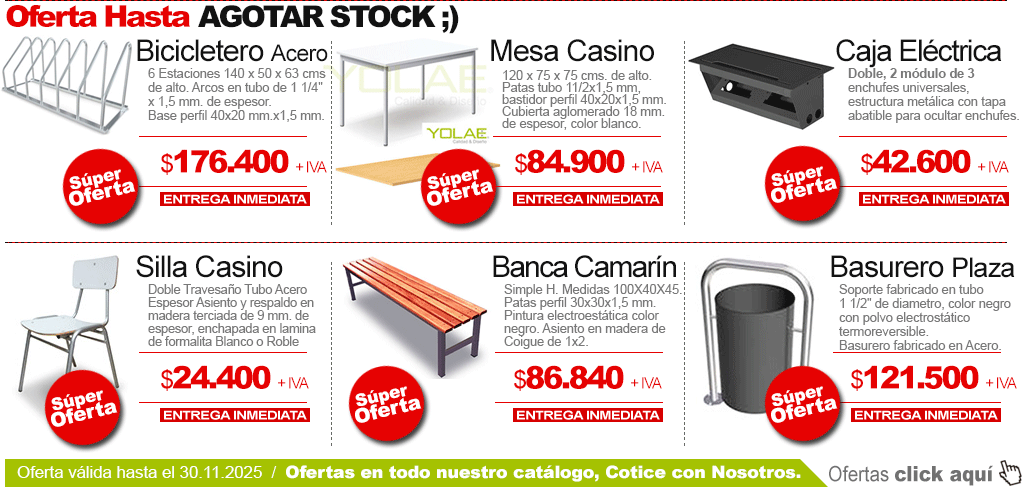 Oferta Banca para Plaza $136.500 + iva
