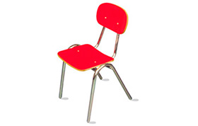 mueble Escolar, mueble universitario, Silla Kinder Doble Travesano
Asiento y respaldo en madera terciada de 
9 mm. de espesor, enchapada en lamina de formalita color a eleccion. www.yolae.cl